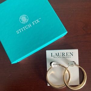 Ralph Lauren gold hoop earrings stitch fix
